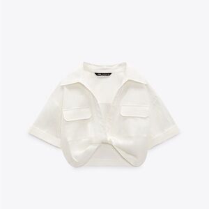 Zara White Crop Top